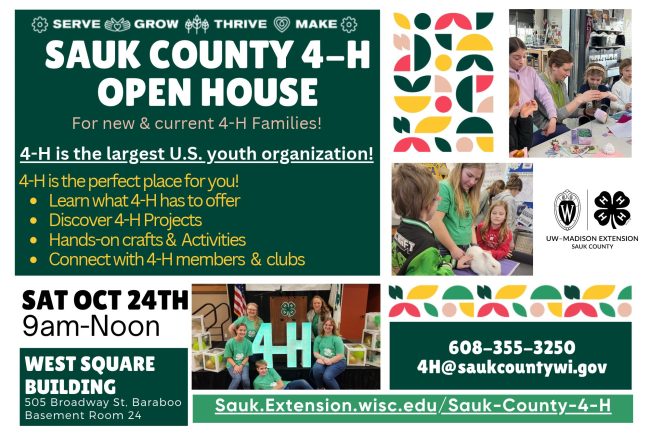Sauk County 4-H Open House