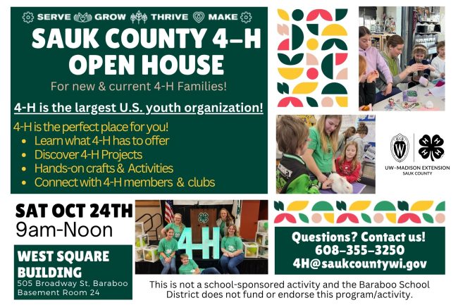 Sauk County 4-H Open House